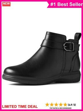 Womens Ankle Boots Faux Leather Flat Low Heel Pull On Booties